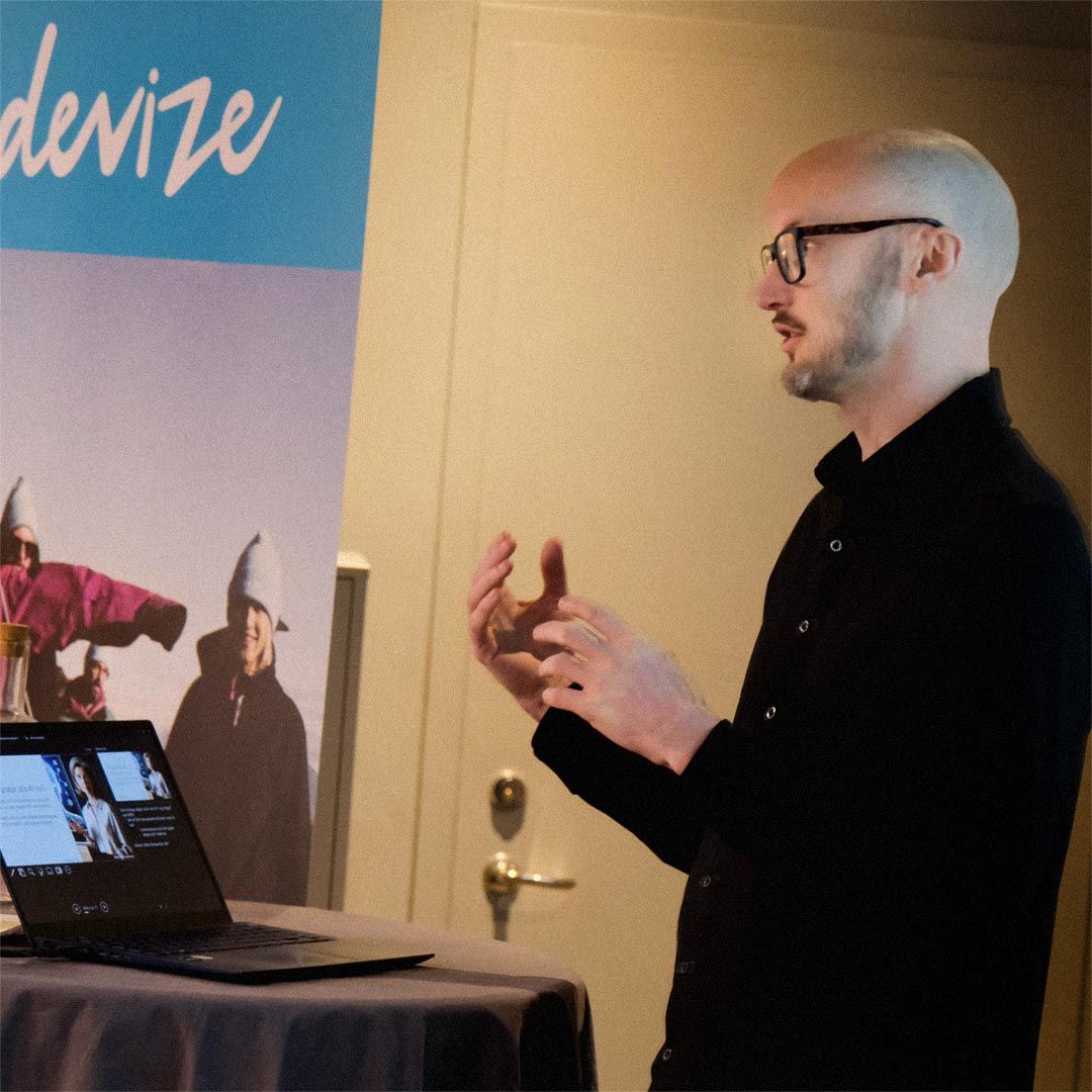 Niklas Hagberg från GDM på event om AI och Sitevision på Knaust i Sundsvall 2025