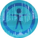 Devize tillgänglighetsanpassning - Kod och symbol på människa
