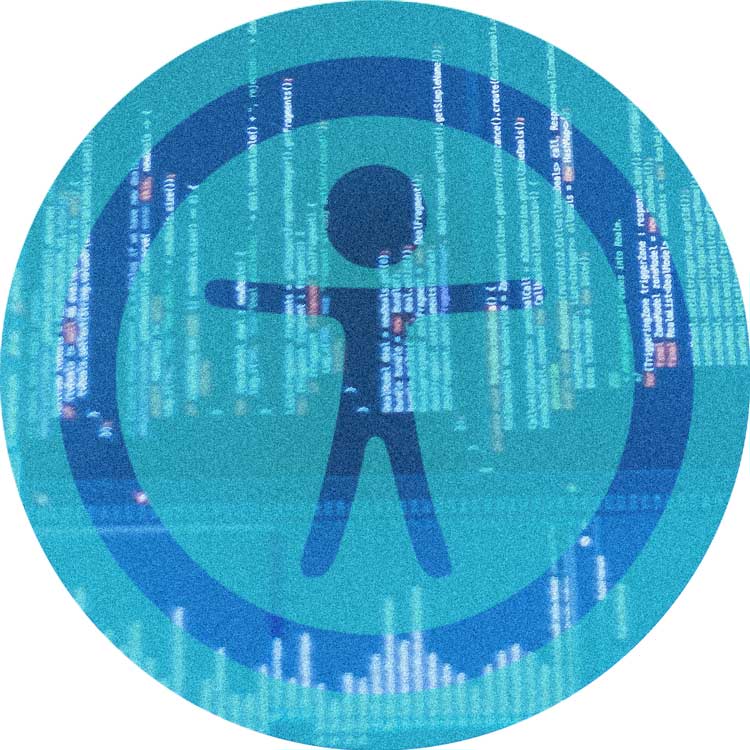 Devize tillgänglighetsanpassning - Kod och symbol på människa