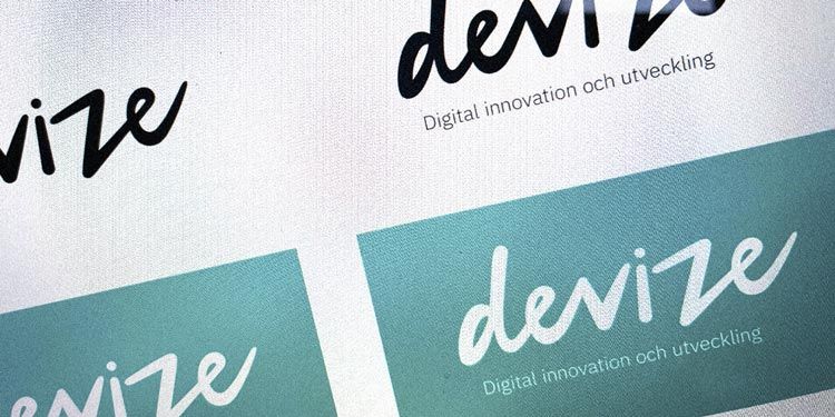 Devize logotyp i olika format och färg